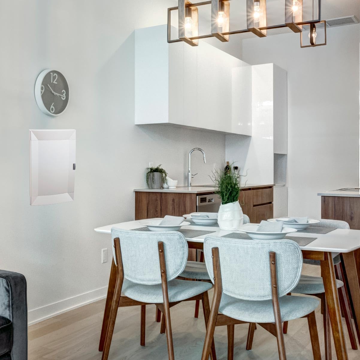 Cuadro eléctrico o Caja de Empotrar con tapa y carril DIN blanca para Automáticos 36 Modulos Empotrar Cuadro de Superficie Electrico para Instalaciones Electricas Cuadro Electrico Empotrar
