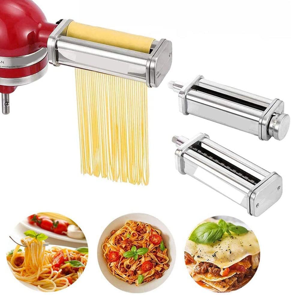 Pasta Maker Attachment Pasta Roller Cutter Parts for Noodle Press Machine Pasta Sheet Kitchen Aid Stand Mixer