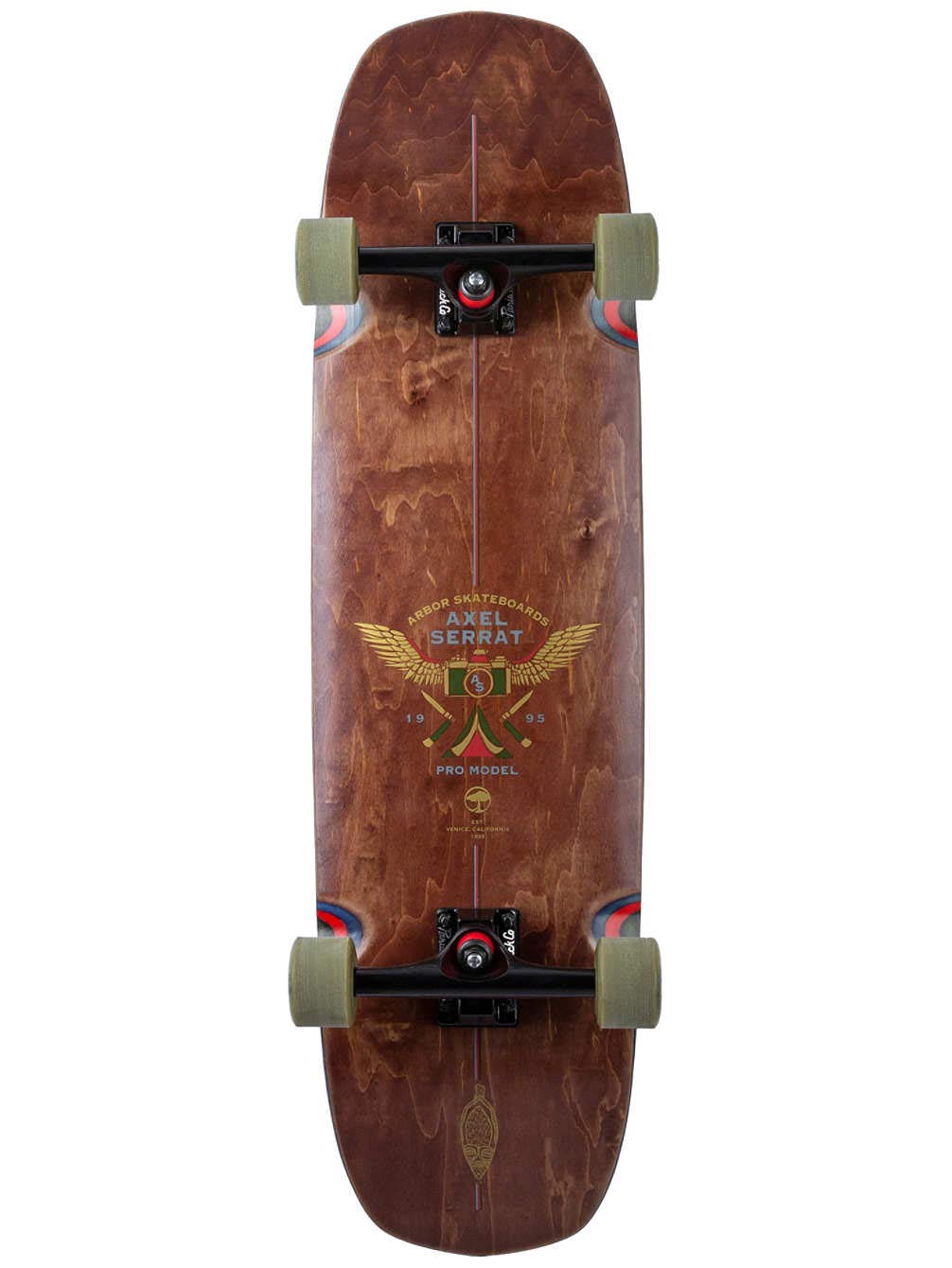 ArborAxel Serrat Pro 34 Skateboard 7 Ply Maple Wood Deck Paris Street Trucks 58mm 80A Wheels ABEC 7 Bearings