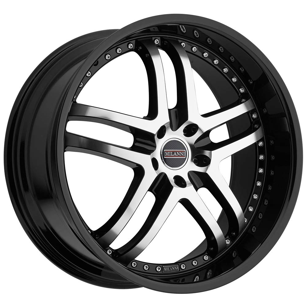9012 Kapri Wheel with Gloss Black Machined Face Finish (18x8.5"/5x112mm, +20mm offset)