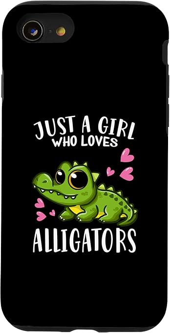 Amazon Co Jp Iphone Se 7 8 ワニを愛する女の子だけの面白いかわいいワニの恋人 スマホケース Electronics