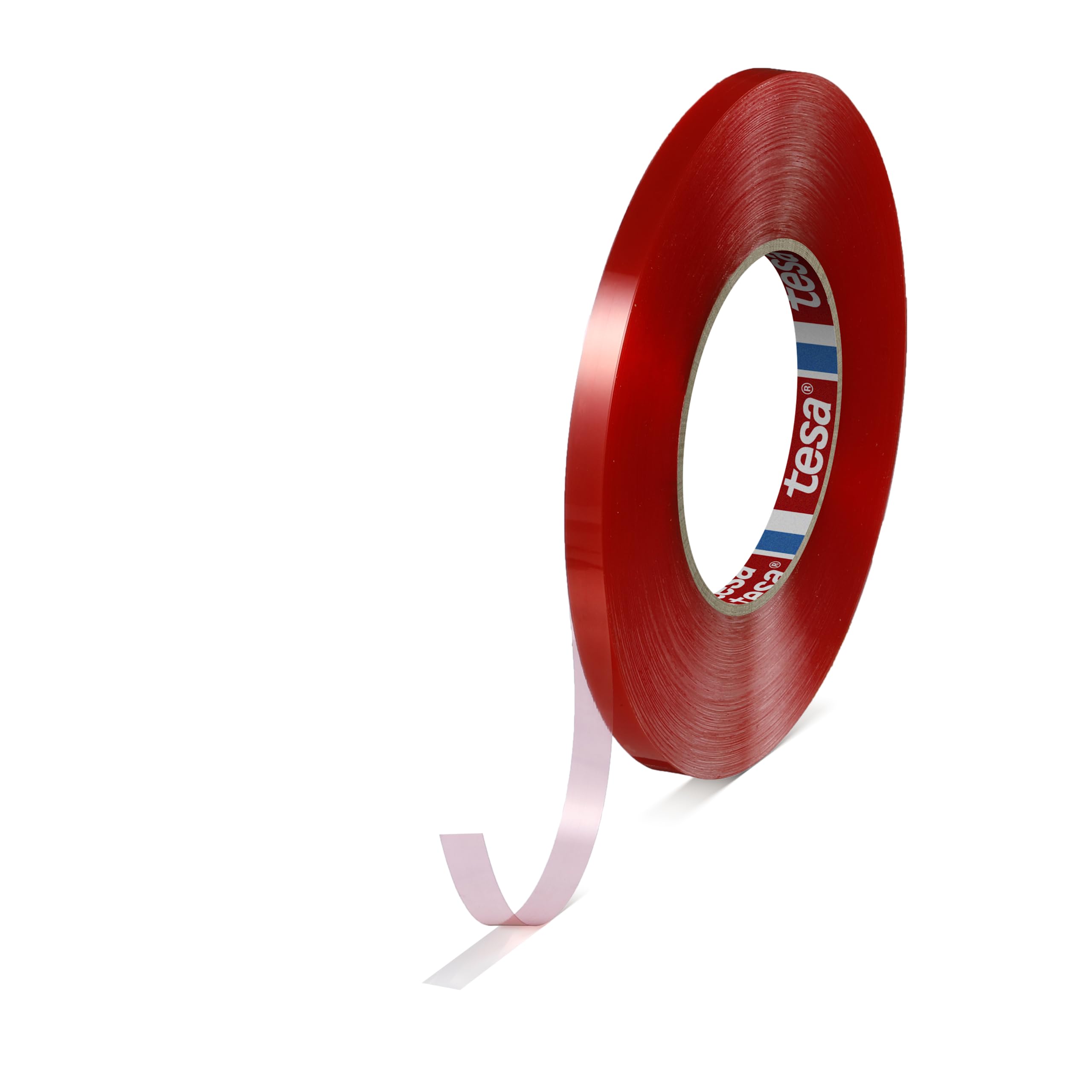 Tesa 4965 - Nastro Biadesivo con Elevata Resistenza al Taglio e Alle Alte e Basse Temperature, Adesivo in Acrilico Top di Gamma, Trasparente (9 mm x 50 m)