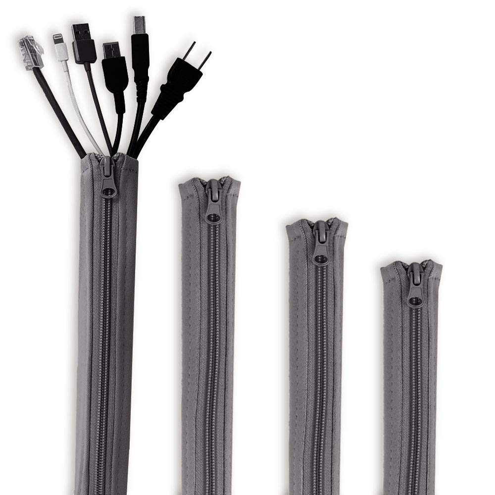 Buy StangH Cable Management Sleeve Organizer 19 Inch Home and Office Zipup Cable Sleeve Wire
