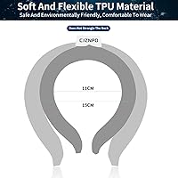 Vista 5 de Enfriador de cuello con anillo de hielo frío, tubo de enfriamiento corporal portátil para calor y clima caluroso, paquete de hielo de gel