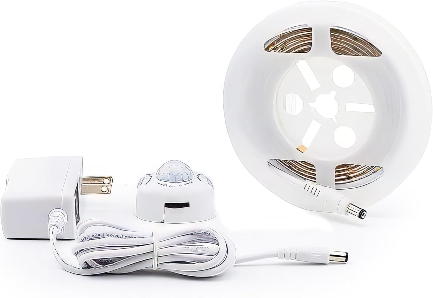 5 Feet Motion Activated Strip Lights, Plug-in LED Night Lights Waterproof for Bed, Kitchen, Stair (Warm White)