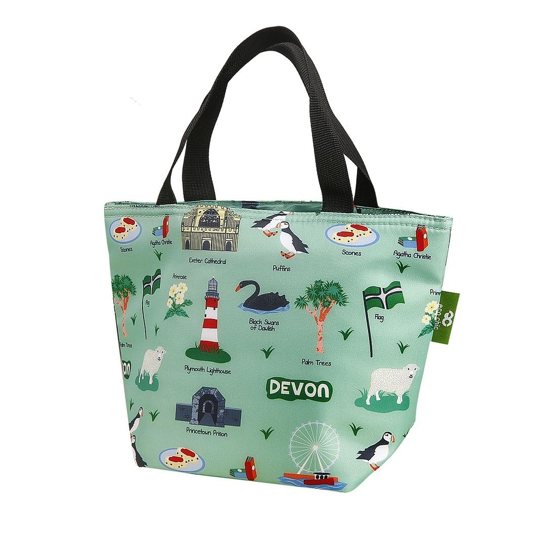 ECO CHIC Lightweight Foldable Insulated Lunch Bag Water Resistant Cooler Bag (Devon Green) โ image 1