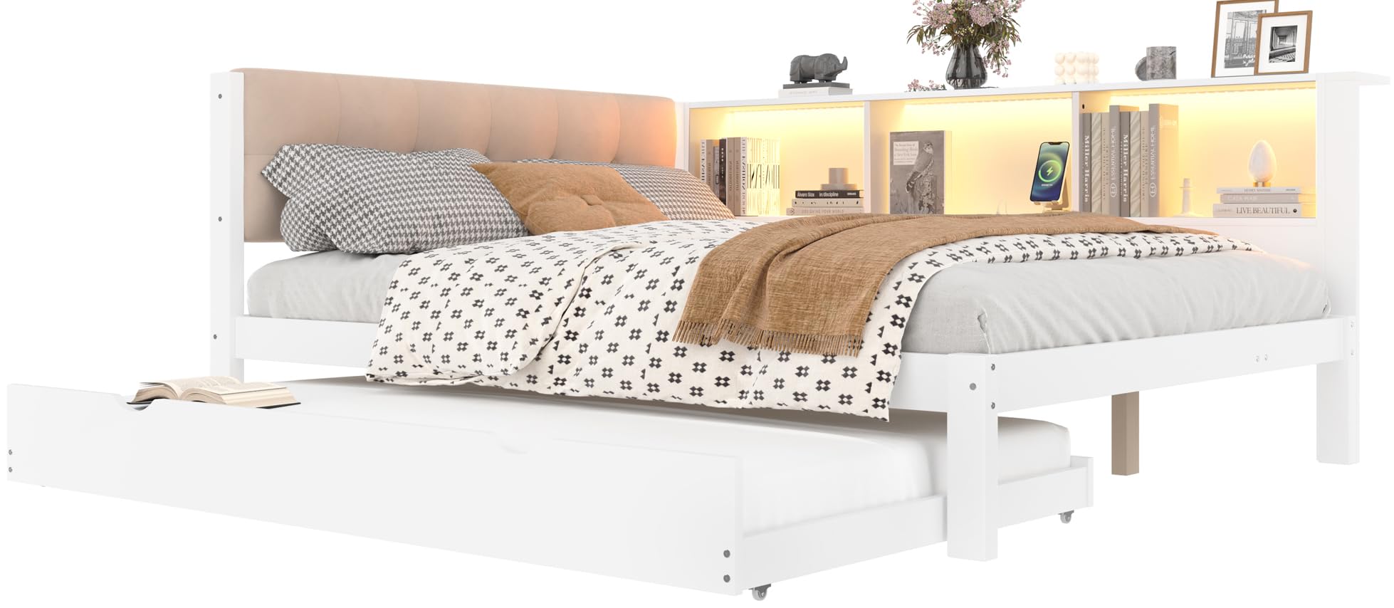 Fasba Cama con Almacenamiento y Puerto USB - Diseño práctico para niños y familias Modelo FCLYD-WX000340AAK