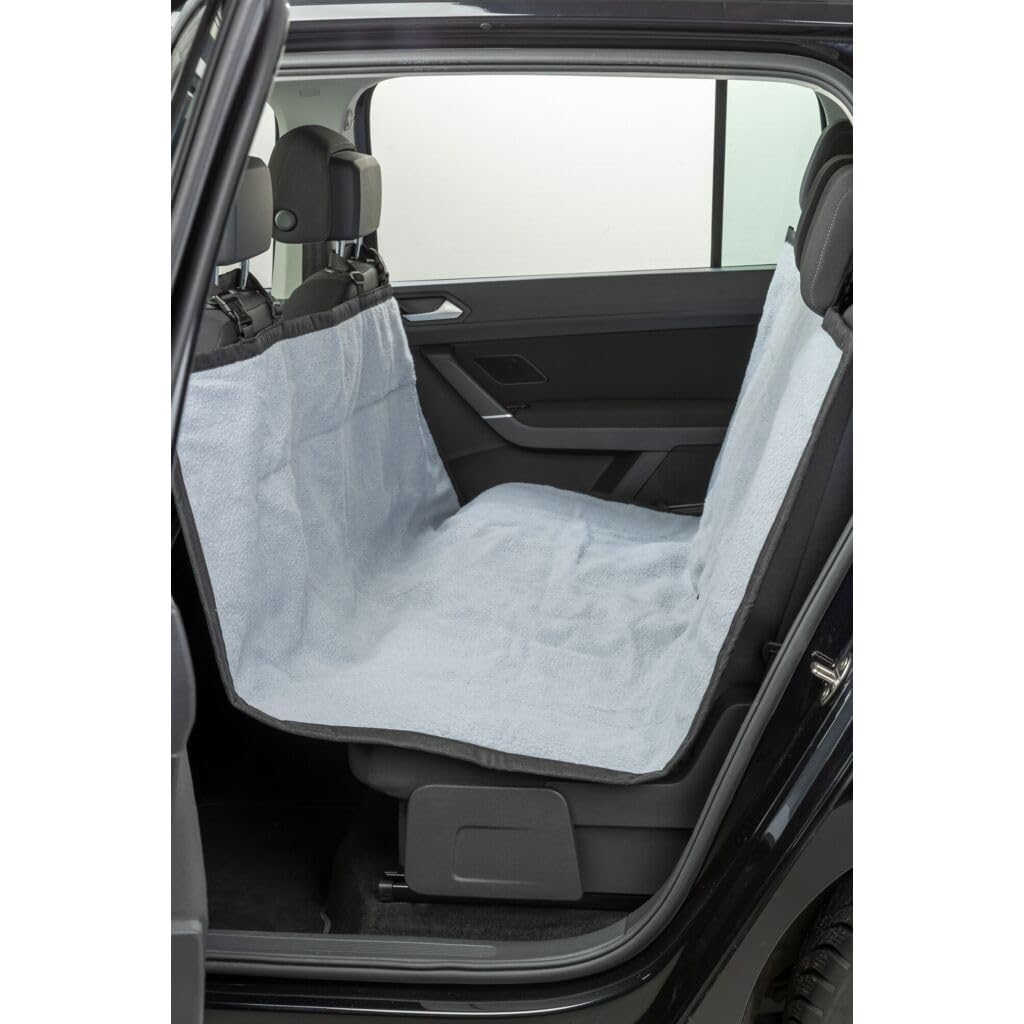 TRIXIE 1313 Auto-Schondecke, 1,45 × 1,60 m, hellgrau/schwarz