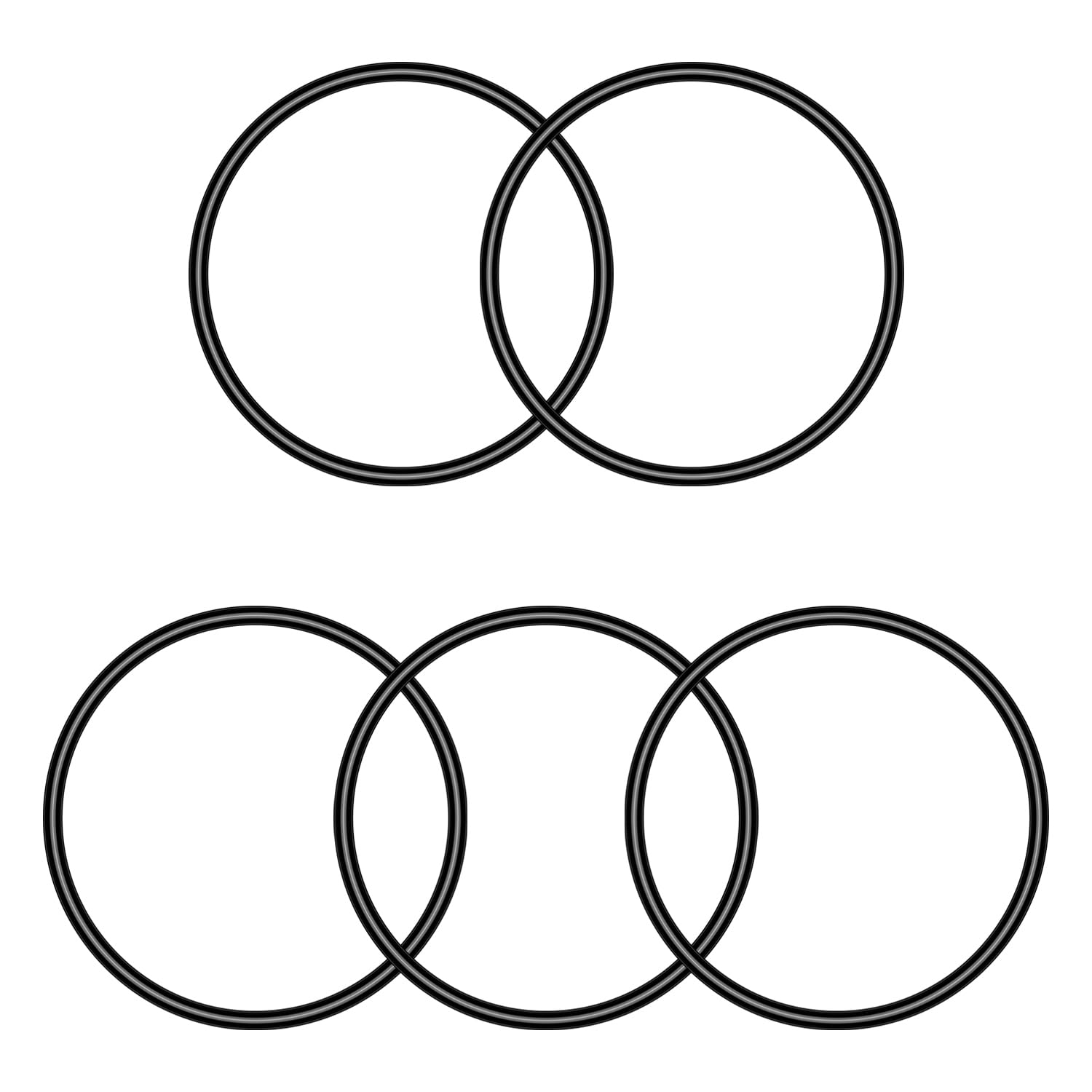 5Pcs Nitrile Rubber O-Rings, 125mm OD 117mm ID 4mm Width, Metric Sealing Gasket for Automotive Machine Plumbing, NBR O-Rings, Black Color