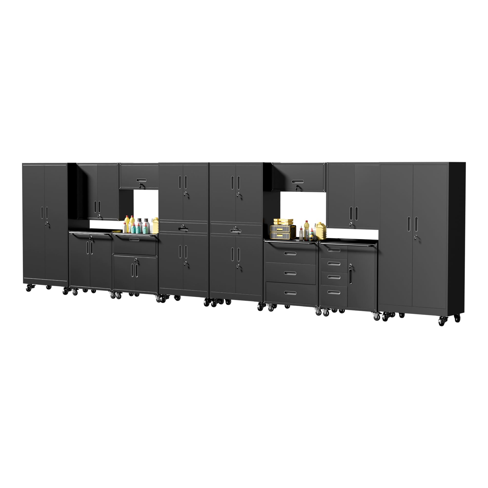 FLIXELIO 12-Piece Garage Storage Cabinet System