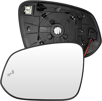Driver Side Mirror Glass with Heated Blind Spot Fit for Toyota Rav4 2013-2023 Tacoma 2016-2021 Replace 879610R100 TO1324129, Left Side Rearview Mirror Glass with Backing Plate