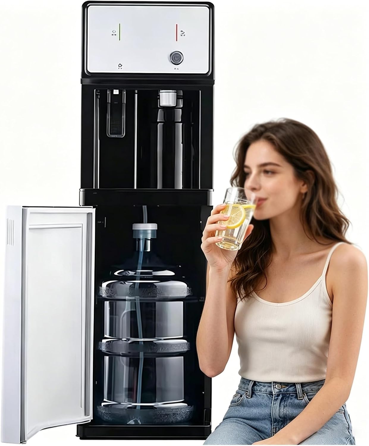 Bottom Loading Hot and Cold Water Dispenser,Freestanding Water Cooler,3-Level Temperature Adjustment,Water Cooler Dispenser for Office,Bedroom,Living Room