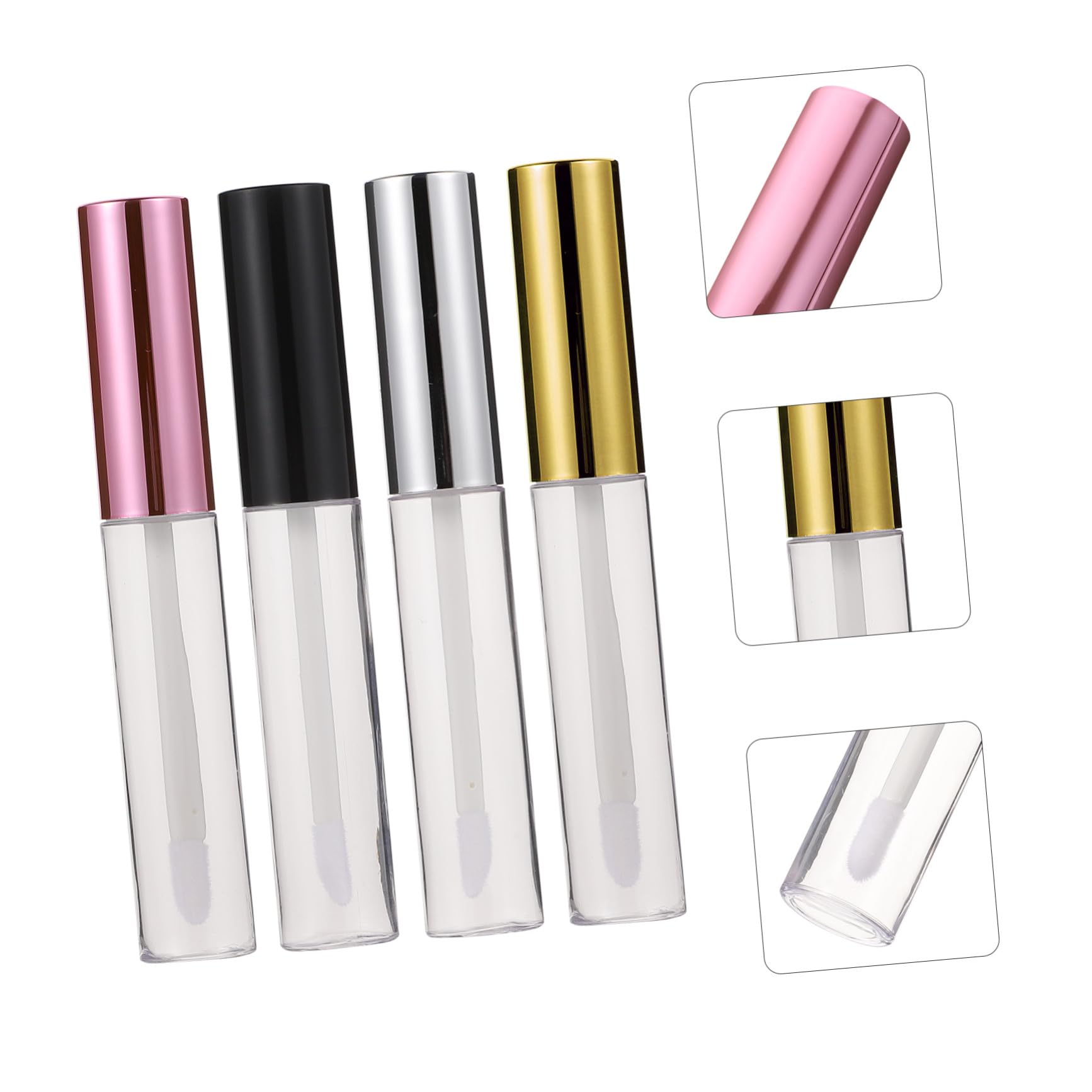 ERINGOGO Leere Lipgloss Tuben Einzigartige Form 40 Stück aus ABS 10ml Wiederverwendbar mit Auslaufsicherem Design für Selbstgemachte Kosmetik Tragbar in Tasche oder Handtasche