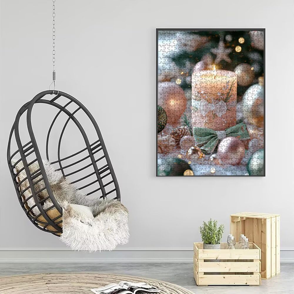 Różowa świeca Puzzle 5000 sztuk, Puzzle dla dorosłych Puzzle, wymagające puzzle do dekoracji gry, rozrywka gra edukacyjna dla całej rodziny, na prezent dekoracja DX0YL7-247