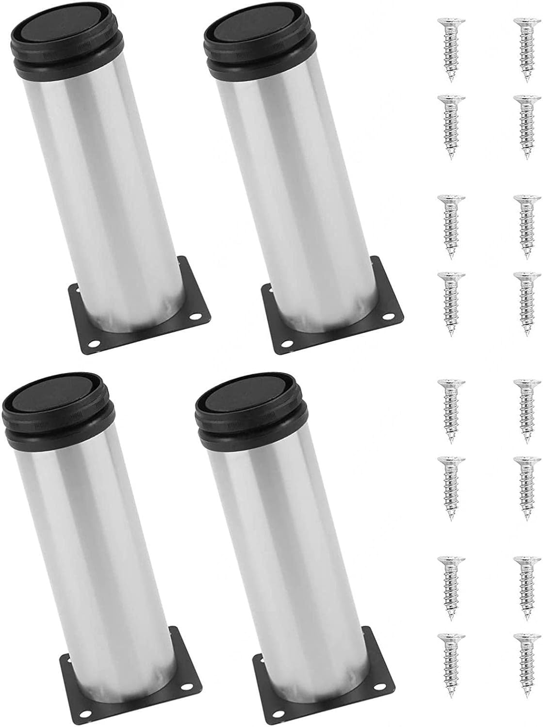 Furniture Legs 4 Pieces Table Adjustable Feet Feet for Furniture for Furniture, Kitchen, Desk, Table Legs, Furniture Legs,400mm(15.74in) ()