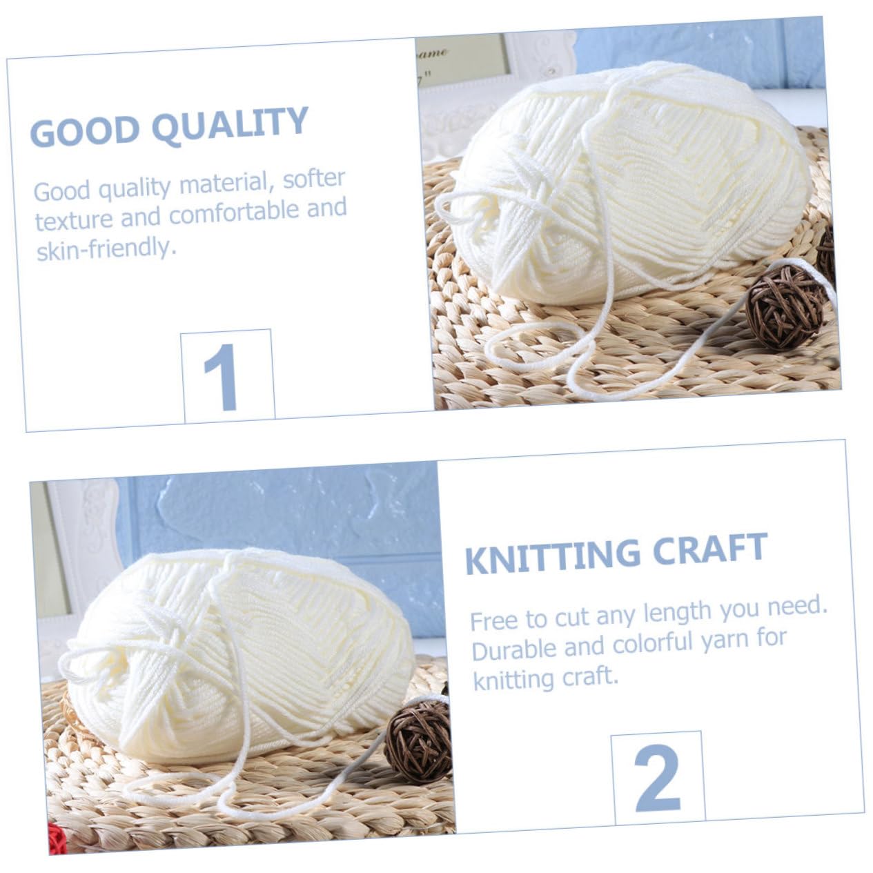 SEWACC 20 Rollen Milch Baumwollgarn Baumwollkordel Häkelset Strickwolle Anfänger Häkel Baumwollgarn Bulk Garn Für DIY Baumwollgarn Baumwolle Häkelgarn Für Anfänger Zum Häkeln