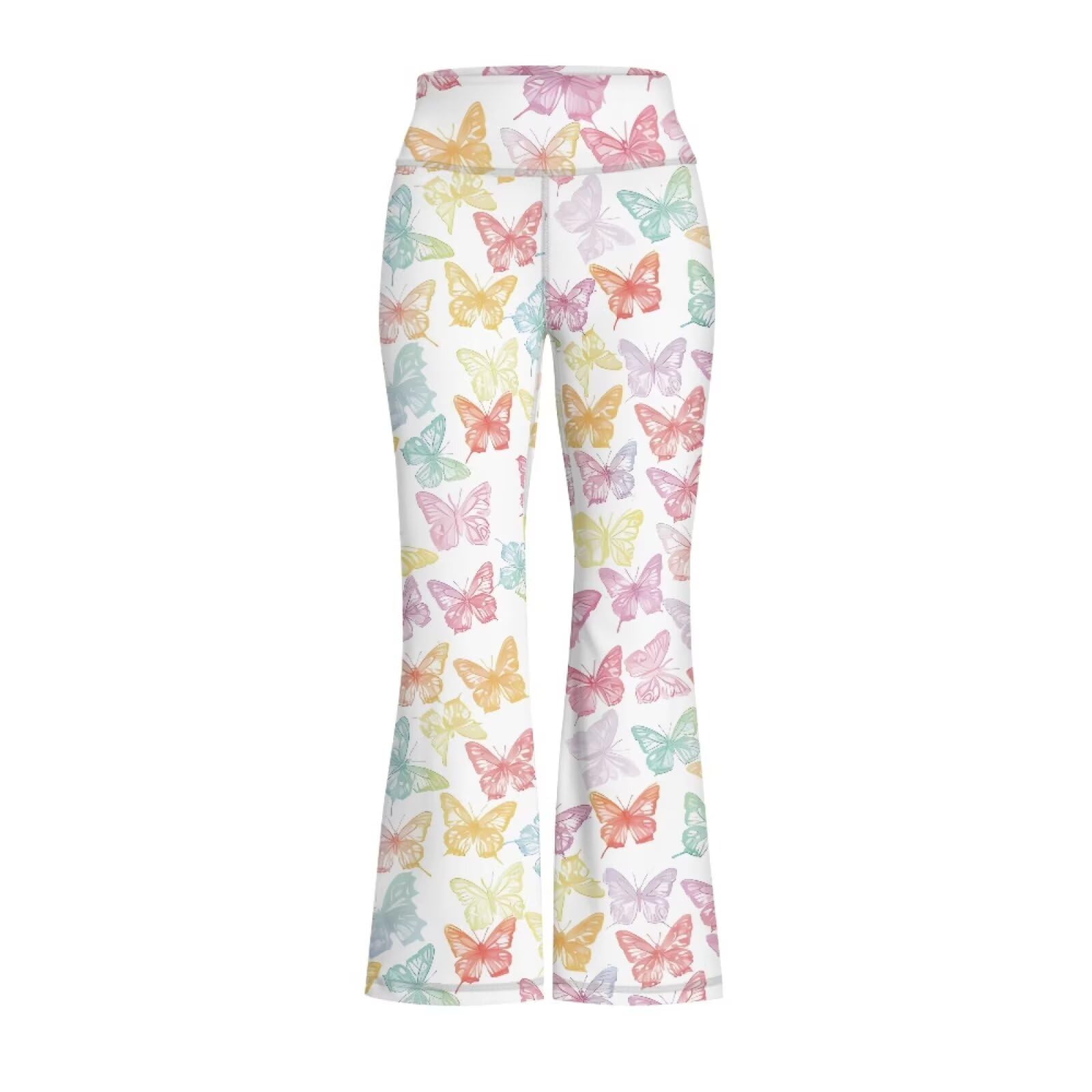 Girls Flare Leggings 5-14T Cute Bell Bottoms for Girl Yoga Pants for Gym