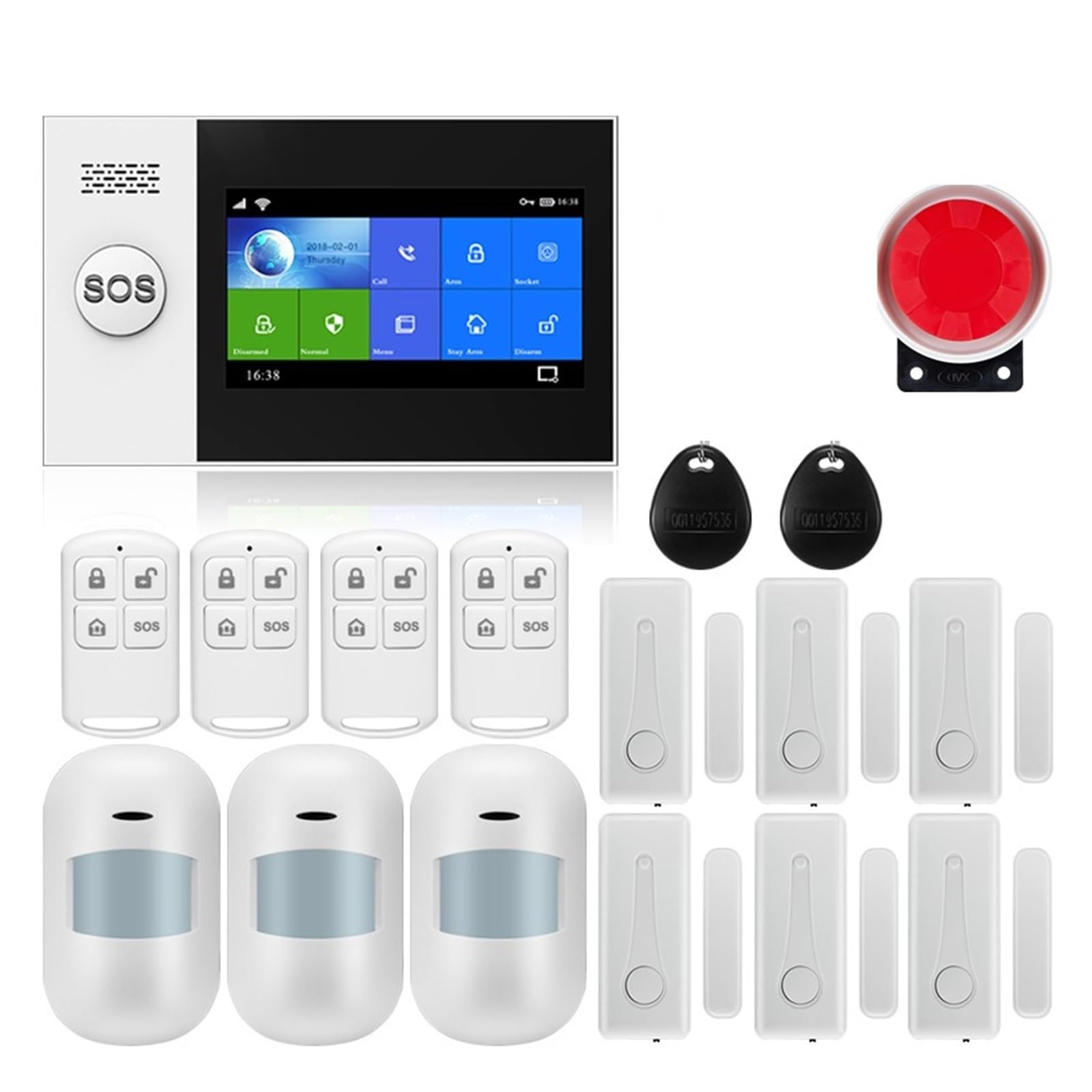 De Alarma For Seguridad Antirrobo En El Hogar, 433MHz, Tuya, gsm, Control Inalámbrico por Aplicación(W4B12)