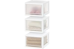 IRIS USA 14.5 Qt. Stackable Clothes Drawer Storage - The Perfect Organizing...