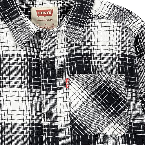 Levi's Boys' Long Sleeve Waffle Knit and Flannel 2-Pack Shirt4