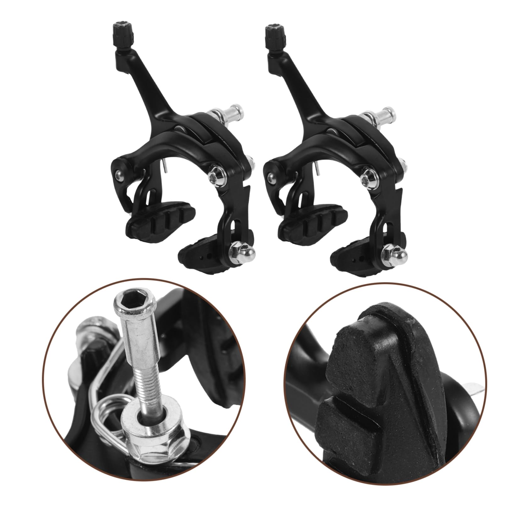 Toddmomy 1pair Aluminum Alloy Bike Brake Calipers for Road Mountain Professional Front and Rear Brakes Quiet Performance Compatible Models