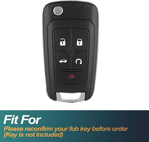 Miniatura 2 de FEYOUN Funda para llavero compatible con Chevy Chevrolet Equinox Camaro Cruze Malibu Sonic Volt Spark Impala Buick Encore Allure TPU remoto sin