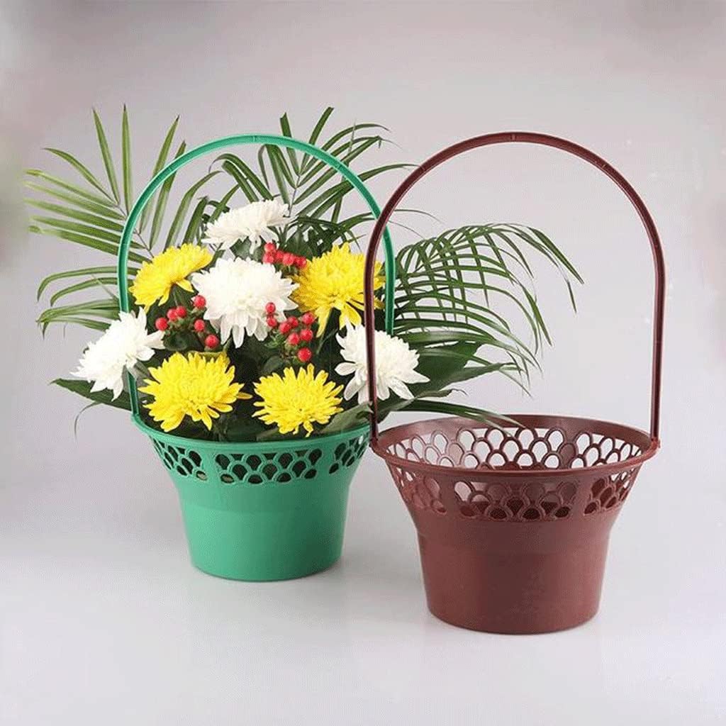 HBJWOV Flower Basket Portable Plastic Ritual Qingming(D)