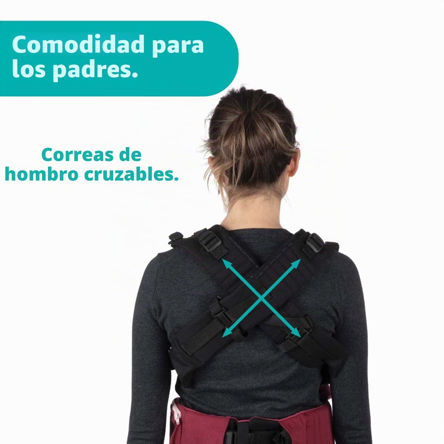 Chicco Myamaki Fit Portabebés Ergonómico de 0 Meses a 15 kg, Mochila Bebé Evolutiva Multifunción y Ajustables, Mochila Portabebés con Sujeción para Cabeza y Cuello, Granate (Burgundy Powder)