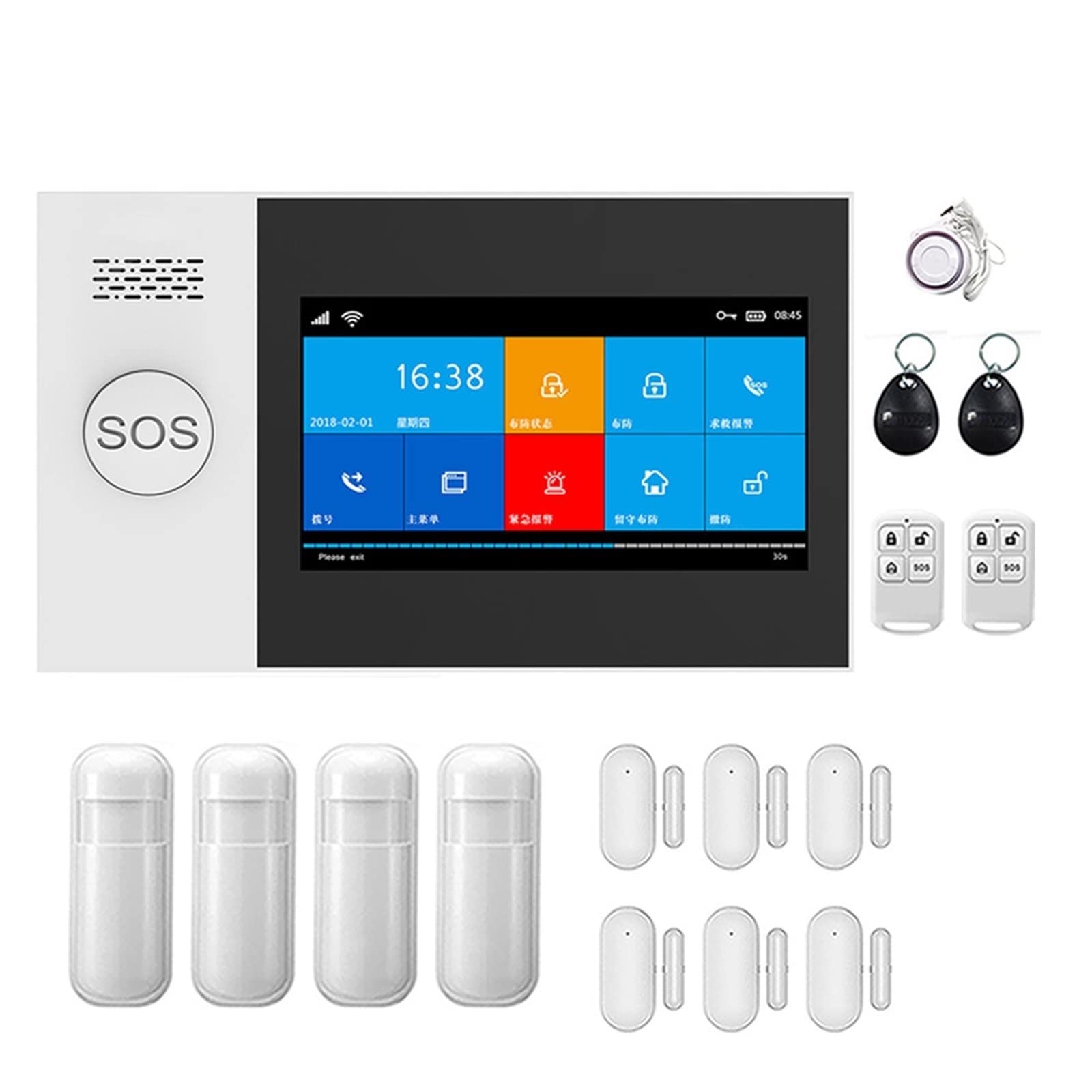 Alarma Tuya GSM 4G inalámbrica con control por aplicación móvil y sirena inteligente