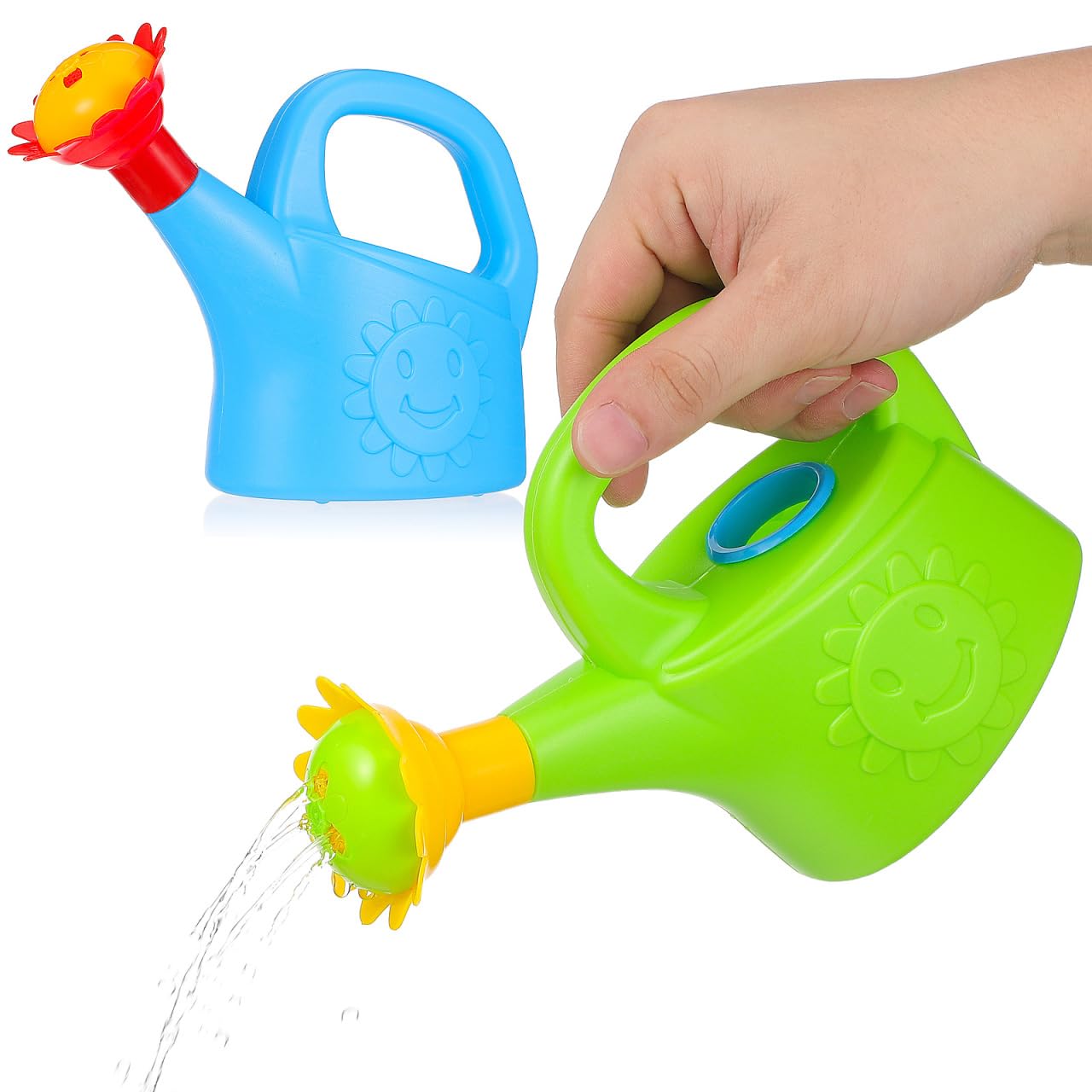 Toddmomy 2 piezas de plástico regadera juguete bañera juguete regadera juguete arena y playa juguetes para jardín de casa (color aleatorio)