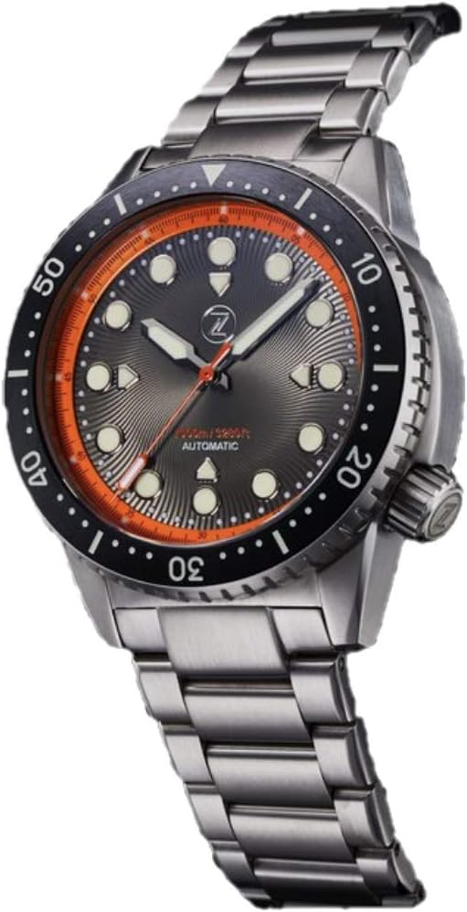 ZELOS GREAT WHITE Steel Orange Diver 1000M Swiss SELLITA SW200 Limited Edition 100 Men's Watch