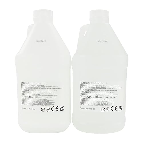 Miniatura 3 de Tienda Basics Pegamento transparente de 12 galón y pegamento blanco de 12 galón, paquete de 2 pegamento combinado para limo perfecto,