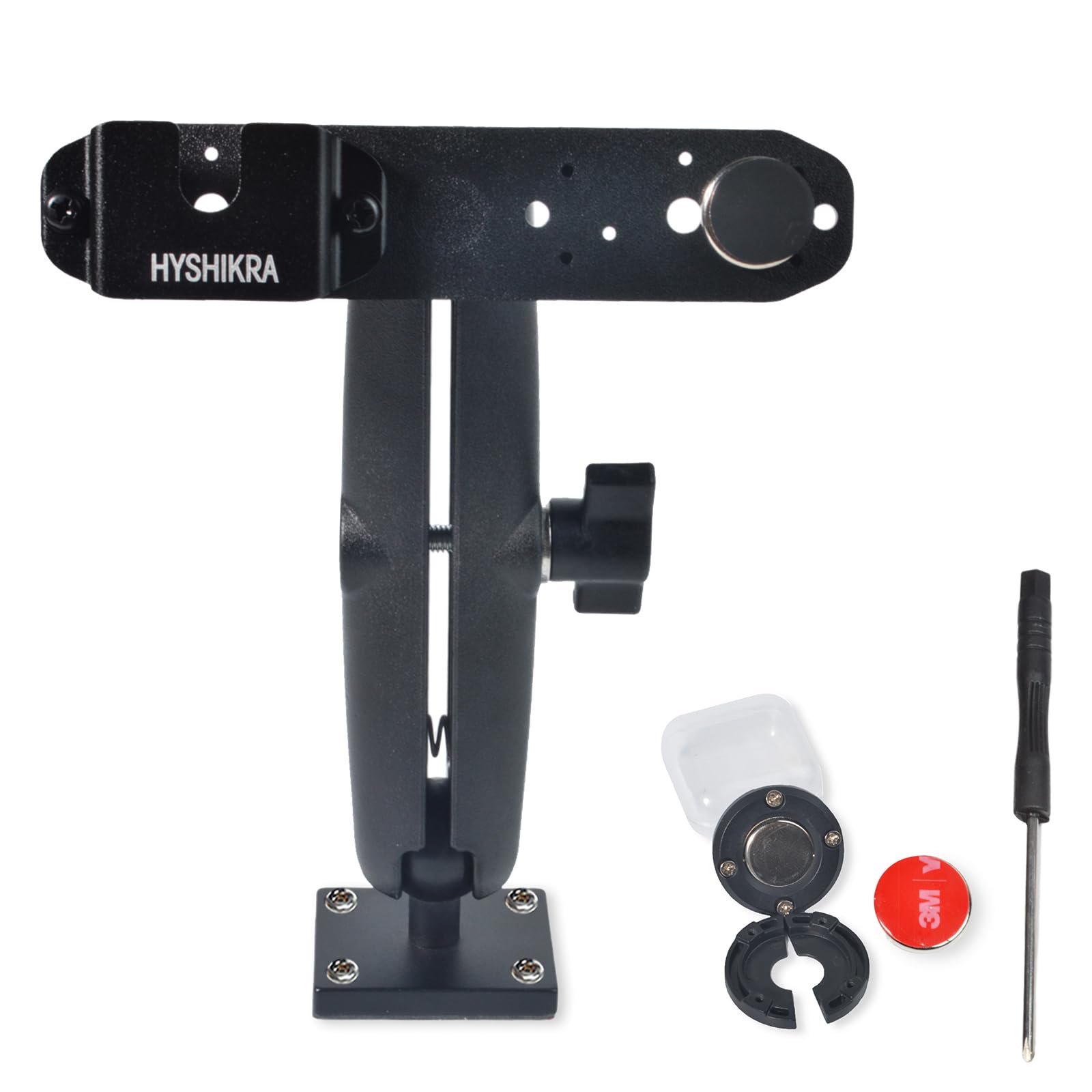 Support talkie-walkie universel à vis autotaraudeuse et kit magnétique