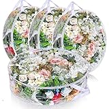 Remagr 4 Pieces 30 Inch Wedding Wreath Storage Bag Plastic Clear Storage Container Bags, Wreath Bag Zippered Package Xmas Holiday Artificial Wreaths Package(Transparent)