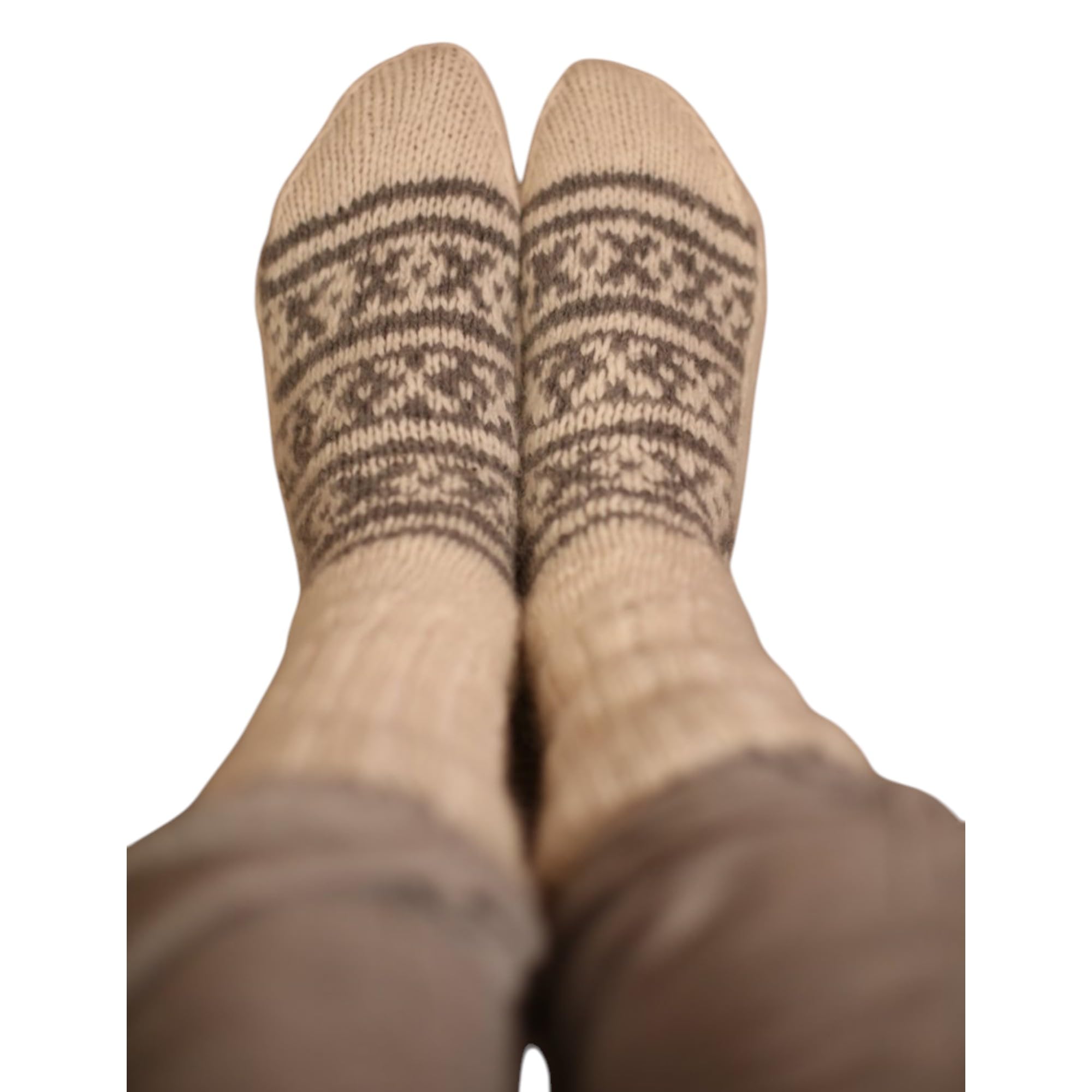 Hand Knitted Angora Rabbit Wool Very Very Soft Socks-image-5