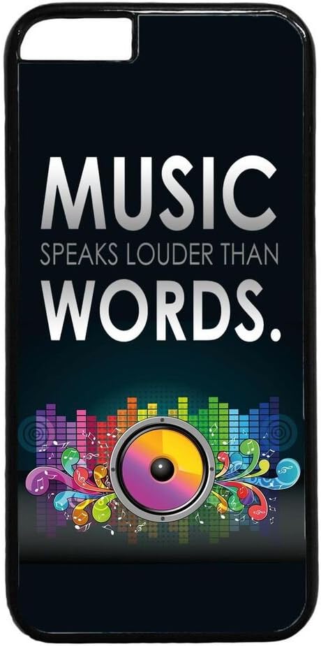 Hot Music Dance Quote Design Hard Plastic Black Case Cover for iPhone 6 4.7" by Cases4U (Tm)