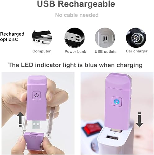 Miniatura 6 de HONWELL Luz de libro recargable, luces LED de lectura con clip para niños que leen en la cama, 3 niveles de brillo, luz de marcador regulable para
