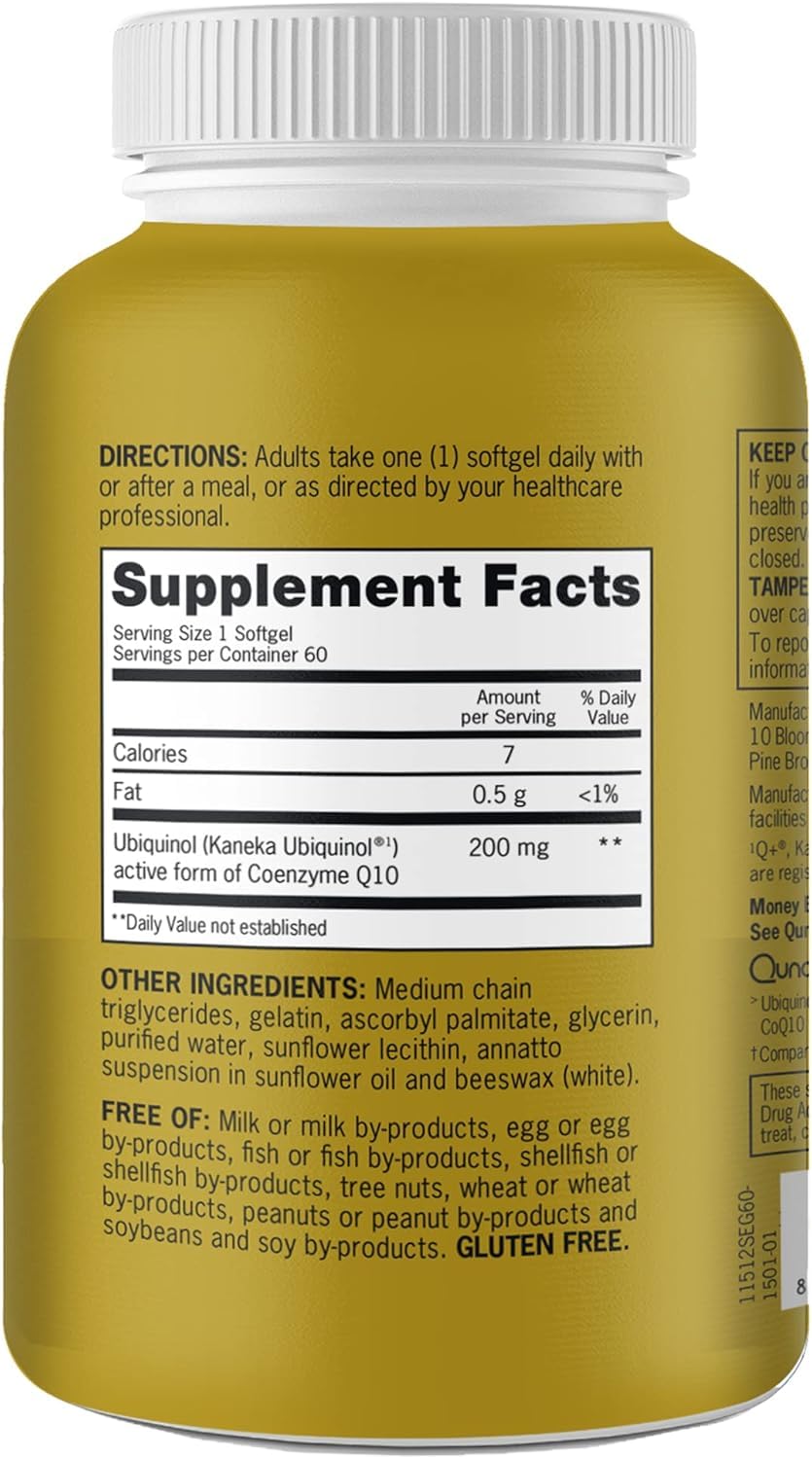Qunol Ubiquinol 200mg, Extra Strength, Powerful Antioxidant, 60 Softgels — Amazon image 11