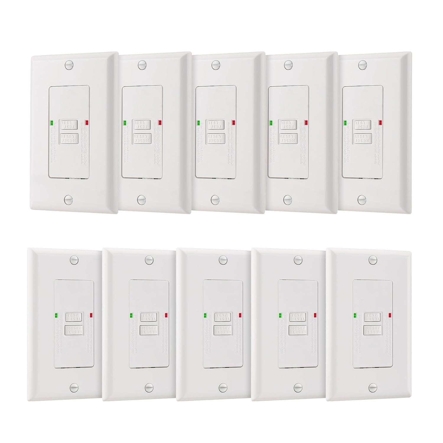 Wengart Blank Face GFCI,Self-Test with LED Indicator,120V 20Amp,UL Listed, Back &Side Wire,White (10pack) Wengart Blank Face GFCI,Self-Test with LED Indicator,120V 20Amp,UL Listed, Back &Side Wire,White (10pack)