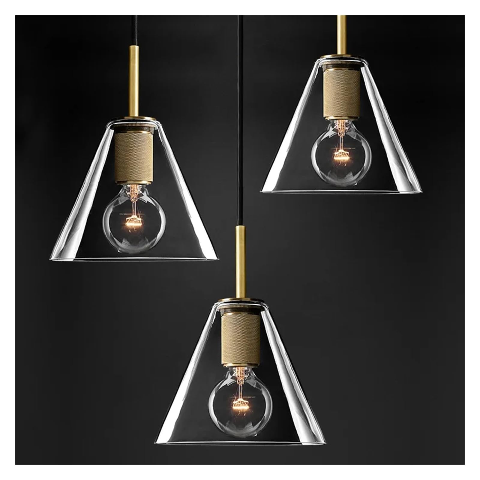 Éclairage suspendu LED avec ampoule E27 pour décoration loft moderne