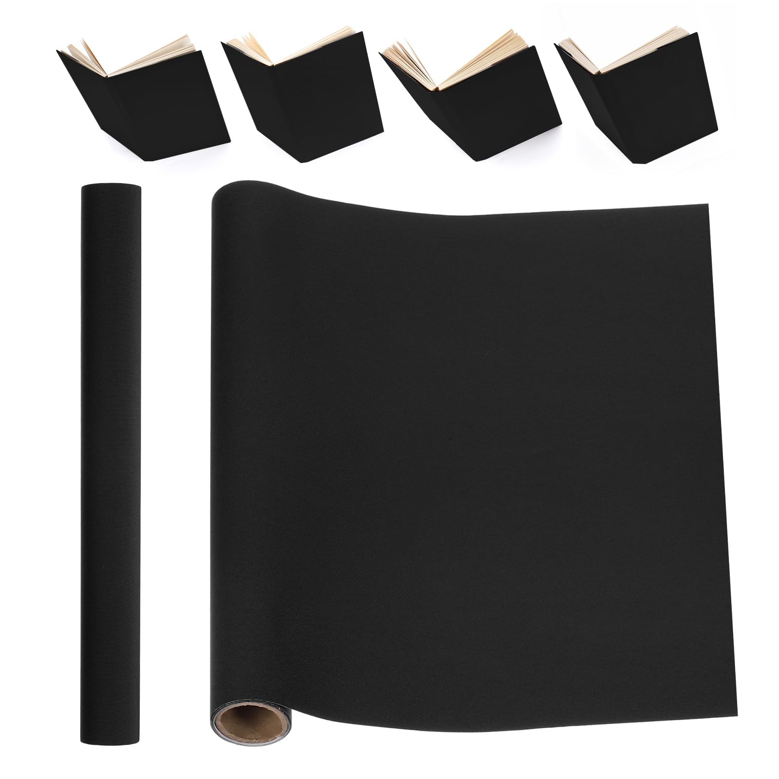 PATIKIL 40"x16" Bookbinding Cloth, Linen Book Cover Bookbinding Repair Cloth Book Binding Cloth for Bookbinding Book Arts Sewing DIY Craft, Black