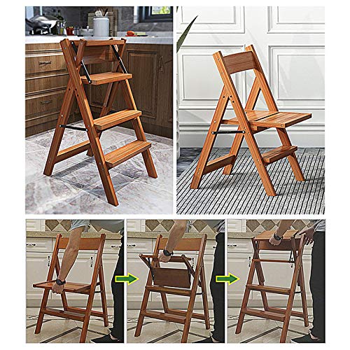 Chaise à escabeau pliante 4 étapes pour rangement maison