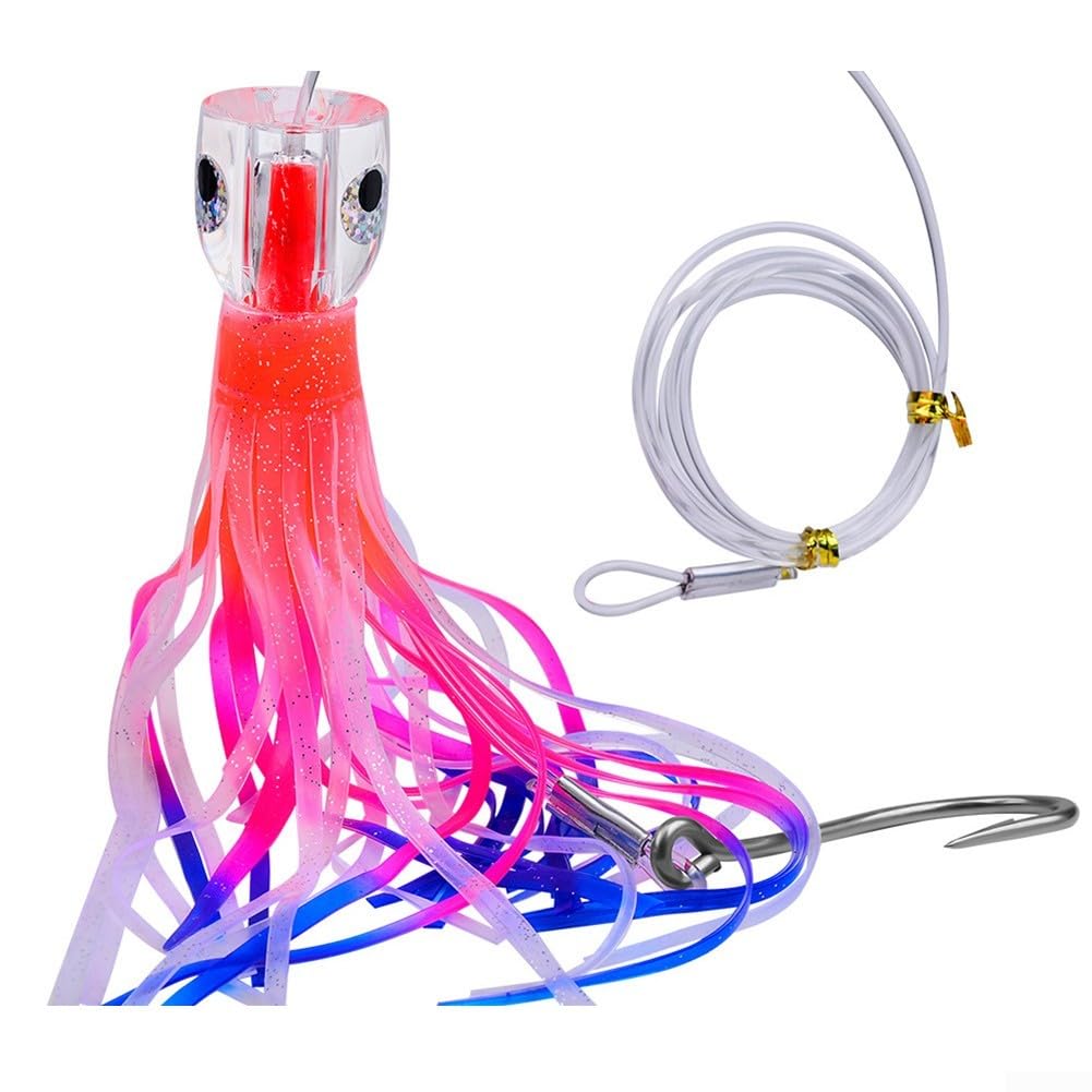 Esca Morbida Per Polpo Da Pesca A Traina - 21cm 100g, Realistica Per Pesca D'Altura - Foto 10