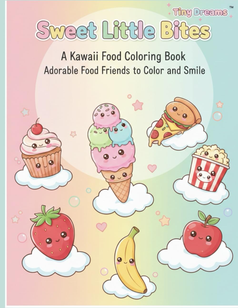 Kawaii Food Coloring Book for Kids: Kawaii Food Coloring Book for Kids