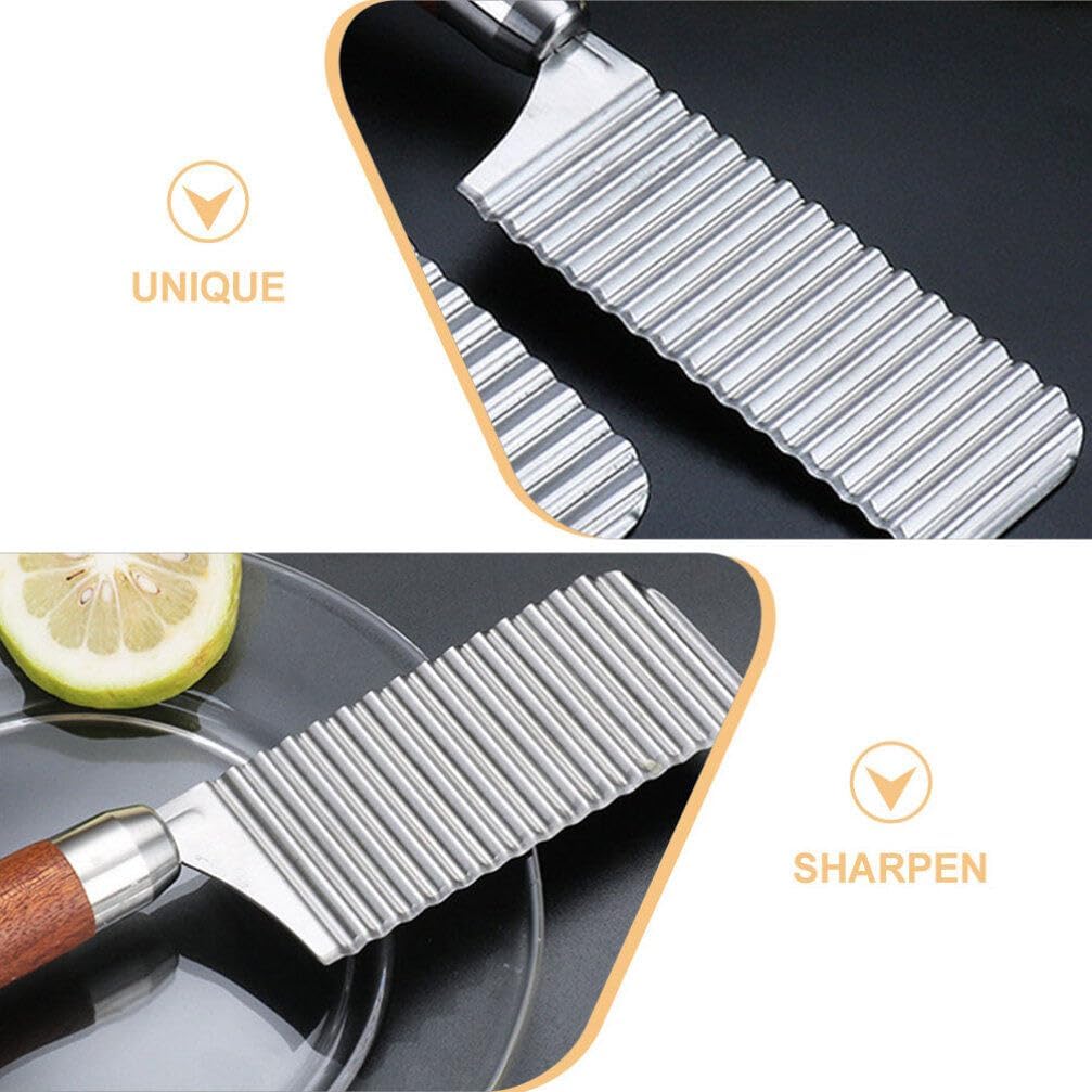 Stainless Steel Wave Knife Crinkle Cut Potato Chipper for French Fries image 5