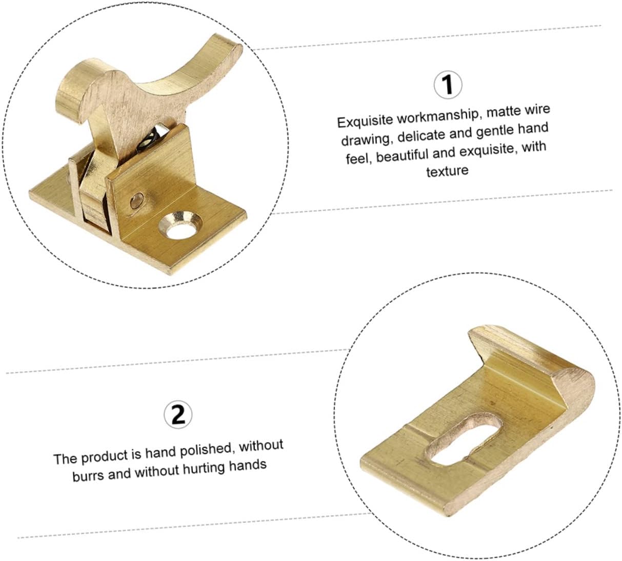 16 pcs Heavy Duty Elbow Latch Cabinet Window Catch RV Home Office Mounting Screws