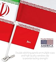 Vista 104 de Bandera de Estados Unidos con poste para coche, bandera para carros, 2 unidades, bandera de América, capó para auto, 4 de julio, decoración