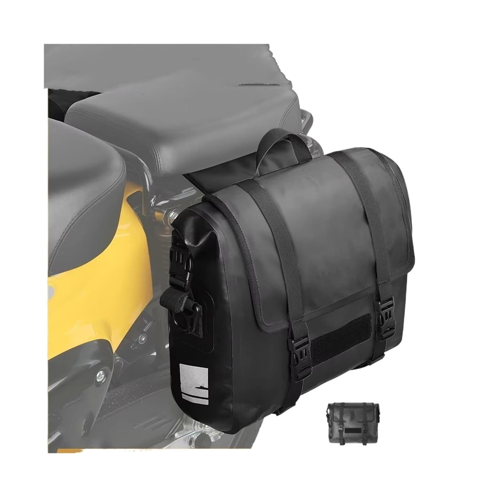 Borsa Posteriore Moto Borsa Sella Per Moto Laterale Per 15 Litri Impermeabile Sgancio Rapido Confezione Singola(Yellow-15L)