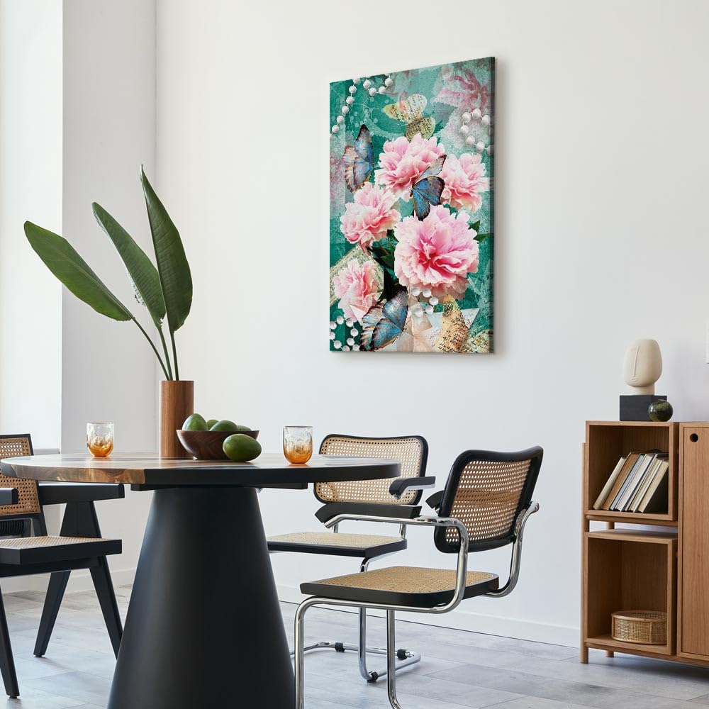 B&D XXL - Akustikbild Poster Blumen, Schallschutz, Wohnzimmer, Büro | Verbessert Raumakustik, reduziert Hall, ideal fürs Büro oder Wohnzimmer, hochwertige Verarbeitung, schnelle Montage, stilvoll