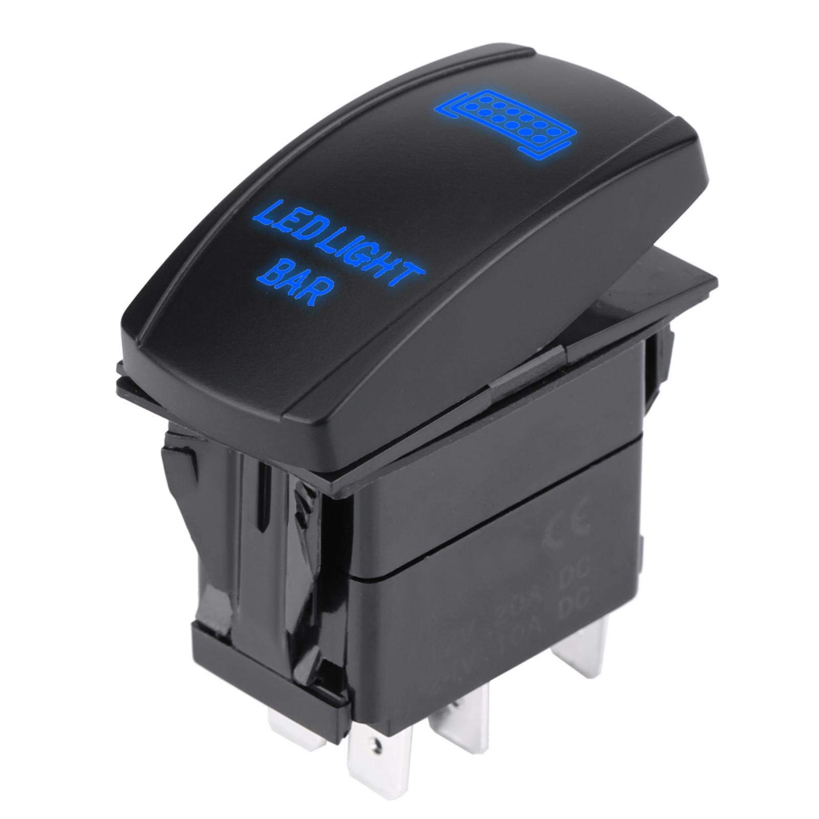Interruttore a bilanciere di grado marino 12V SPST/ON OFF, DPDT/(ON) OFF (ON) Barra luminosa a LED blu per Carling ARB NARVA Sostuisci impermeabile IP66  34